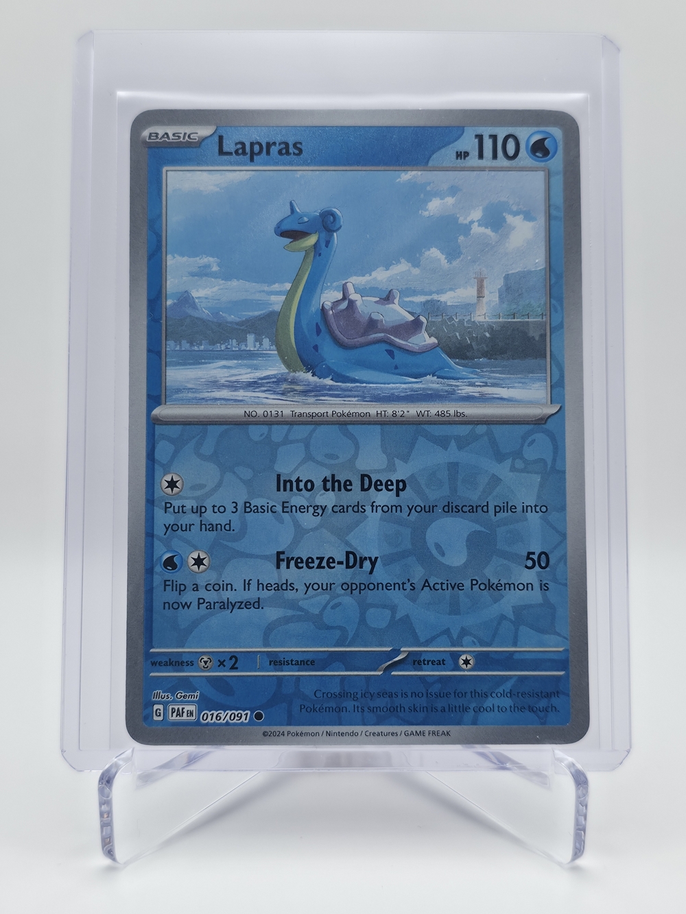 Pokémon TCG - Lapras - Paldean Fates - Reverse Holo - 016/091